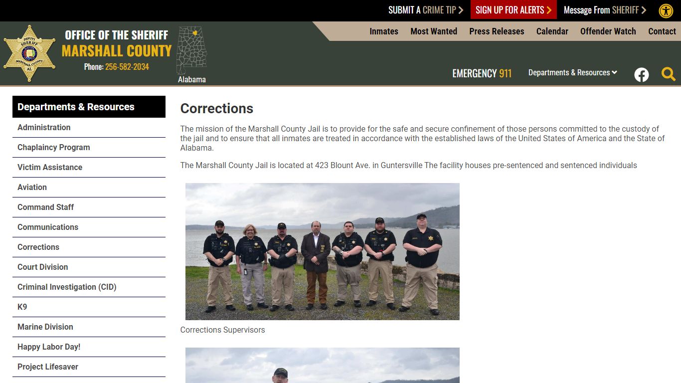 Corrections | Marshall County Sheriff's Office